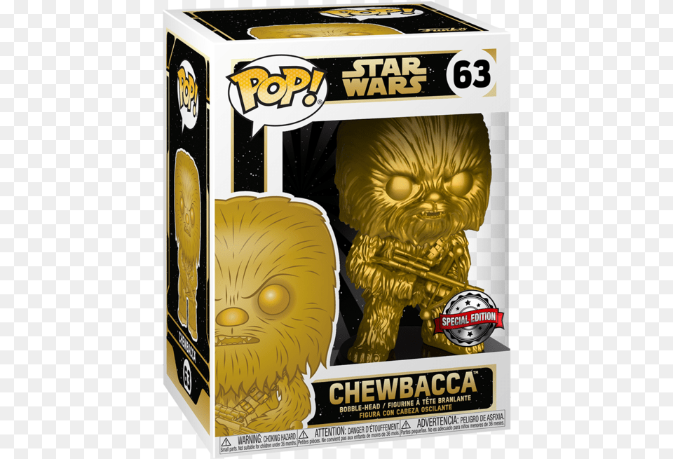 Chewbacca Metallic Star Wars Kylo Ren Funko Pop Gold, Treasure, Animal, Lion, Mammal Free Png