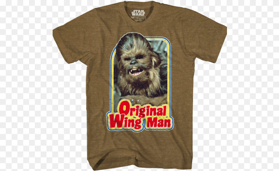 Chewbacca Original Wingman T Star Wars Bb8 T Shirt, Clothing, T-shirt, Animal, Canine Png