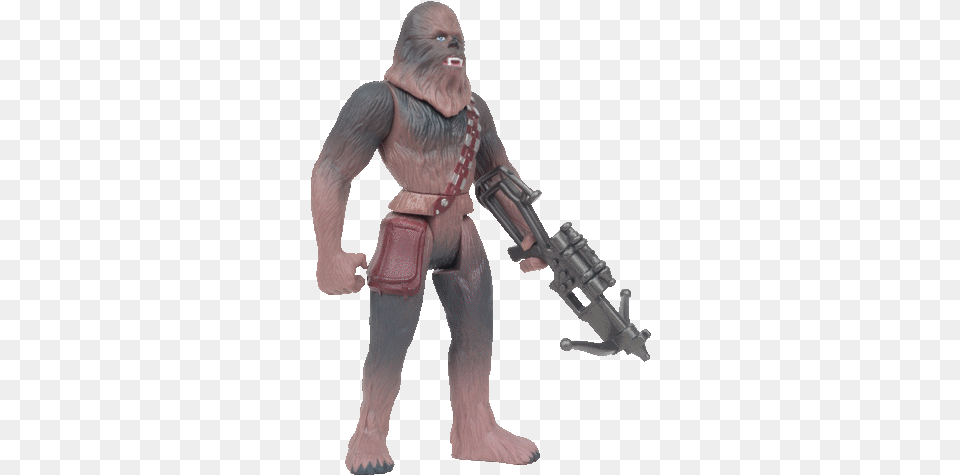 Chewbacca With Bowcaster And Heavy Blaster Rifle Star Wars Power Of The Force Chewbacca, Adult, Person, Woman, Female Png Image