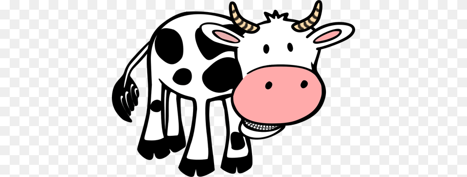 Chewing Cow Vector Clip Art, Animal, Cattle, Livestock, Mammal Free Png