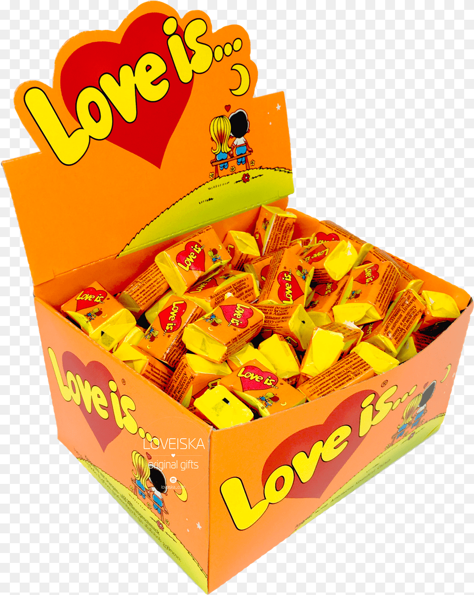 Chewing Gum Transparent Love Is Candy, Food, Sweets, Box, Snack Png Image