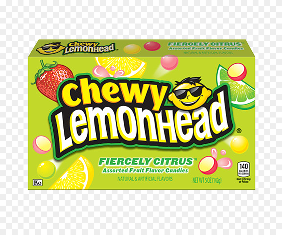 Chewy Lemonhead Fiercely Citrus, Gum, Food, Sweets Free Transparent Png