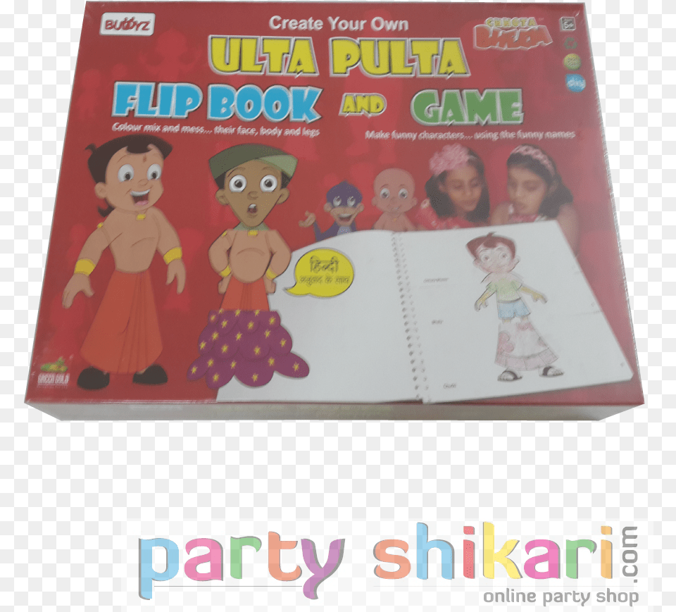 Chhota Bheem Diy Ulta Pulta Flip Book Download Cartoon, Publication, Person, Girl, Female Png Image