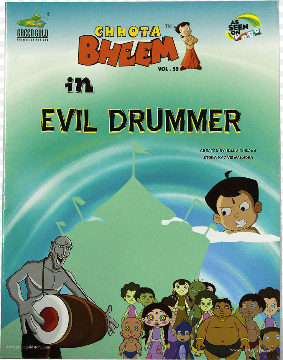 Chhota Bheem In Evil Drummer Chota Bheem, Publication, Book, Comics, Person Png