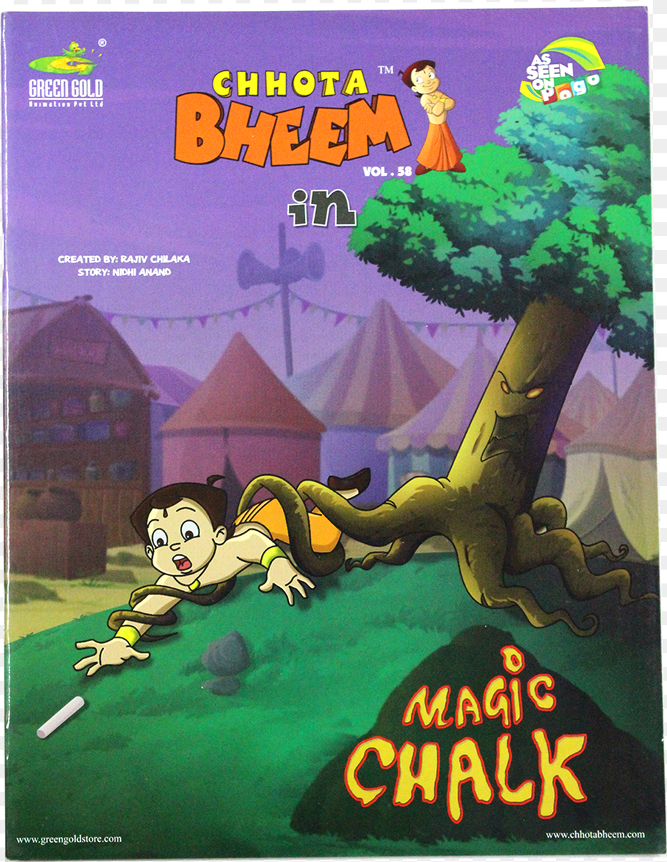 Chhota Bheem Magic Chalk, Book, Comics, Publication, Baby Png Image