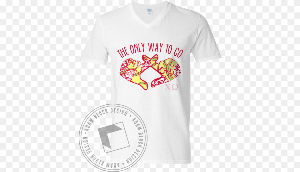 Chi Omega Bid Day Hands V Neck Sigma Nu Snake Shirt, Clothing, T-shirt Png