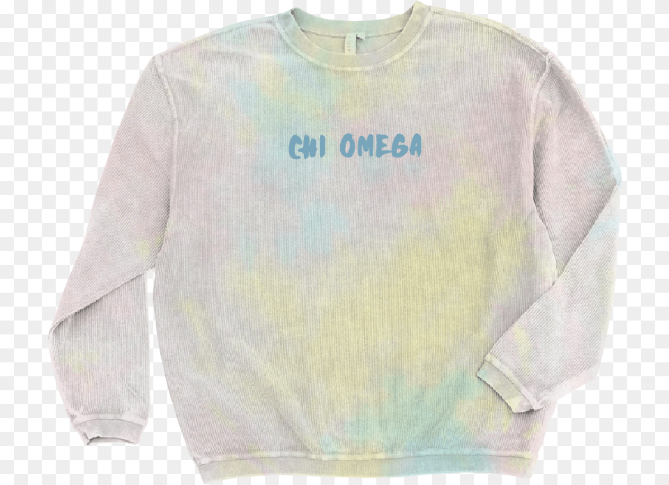 Chi Omega Rainbow Corded Sweatshirtclass Clothing, Knitwear, Long Sleeve, Sleeve, Sweater Png