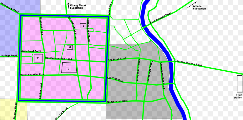 Chiang Mai City Map, Chart, Plot, Diagram, Plan Png Image