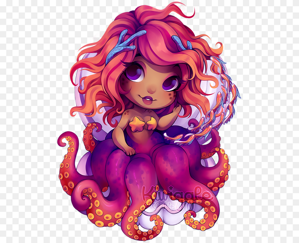 Chibi, Purple, Baby, Person, Art Free Png Download