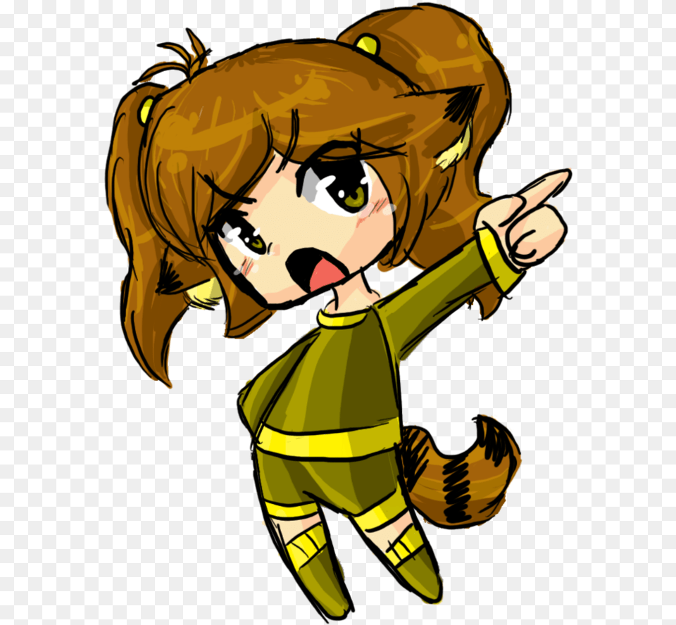 Chibi Angry Raccoon By Rumay Chian Angry Chibi Girl, Book, Comics, Publication, Person Free Png