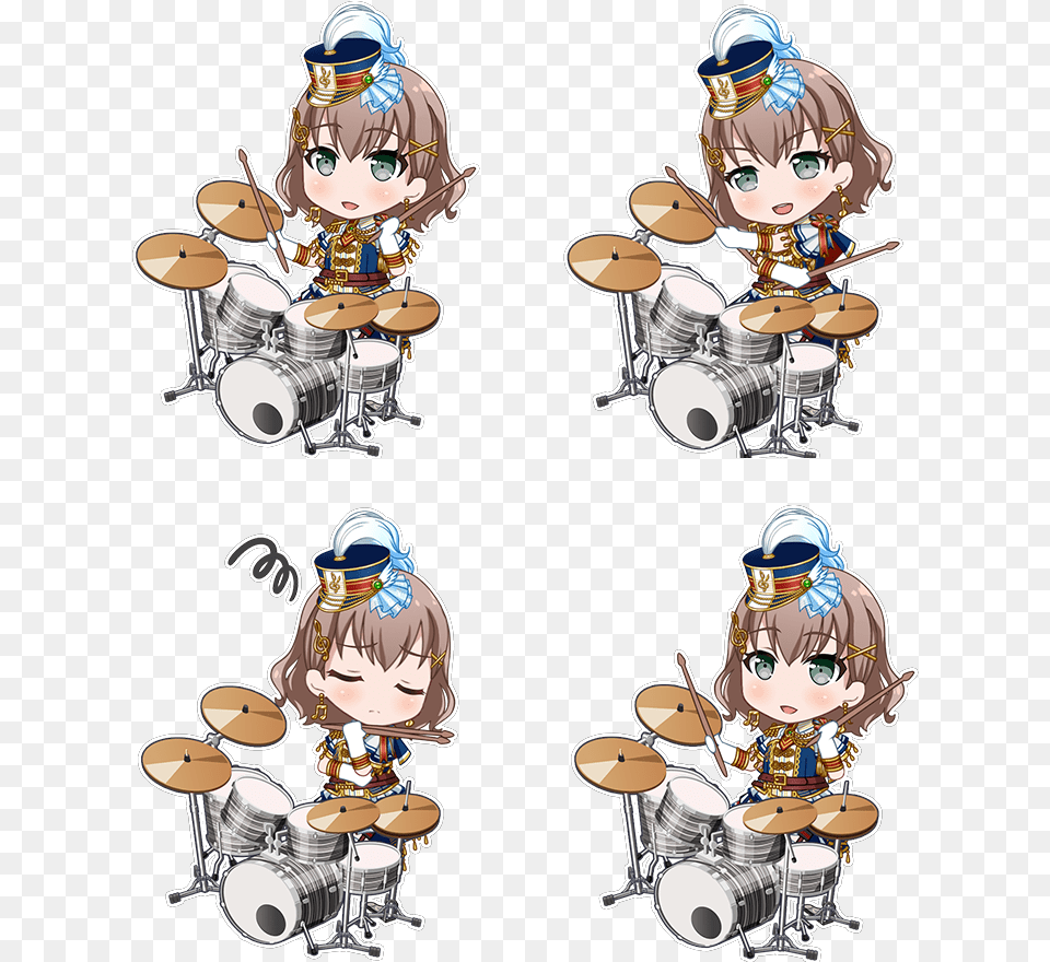 Chibi Anime Drummer, Person, Performer, Percussion, Musician Free Png Download