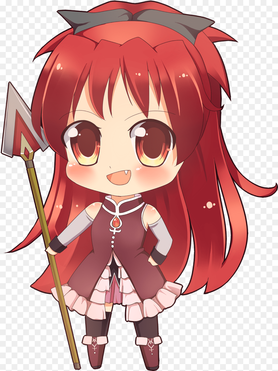 Chibi Anime Girl Art Illustration2 Kyoko Madoka Magica Chibi, Book, Comics, Publication, Baby Png Image