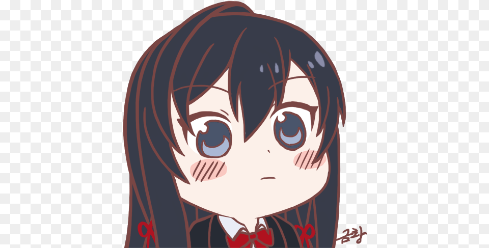 Chibi Anime Girl Face, Book, Comics, Publication, Person Png