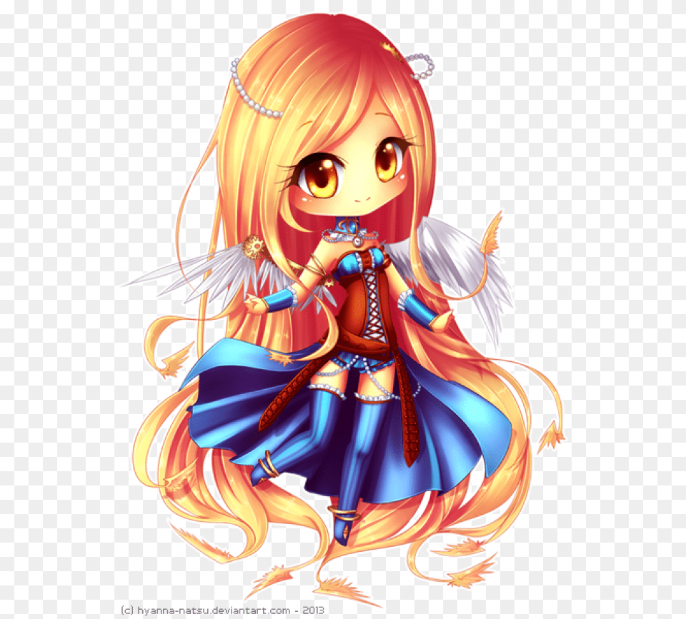 Chibi Anime Girl With Orange Hair, Book, Comics, Publication, Baby Png