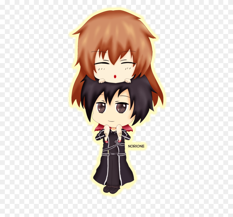 Chibi Asuna X Kirito, Book, Comics, Publication, Baby Png Image