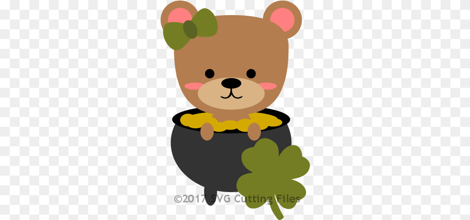 Chibi Bear In Pot Of Gold Cartoon, Teddy Bear, Toy Png Image
