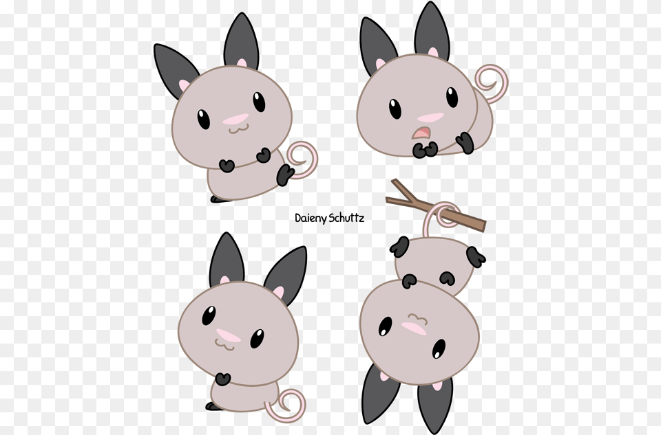 Chibi Big Eared Opossum By Daieny Chibi Animals, Accessories, Earring, Jewelry, Animal Png Image