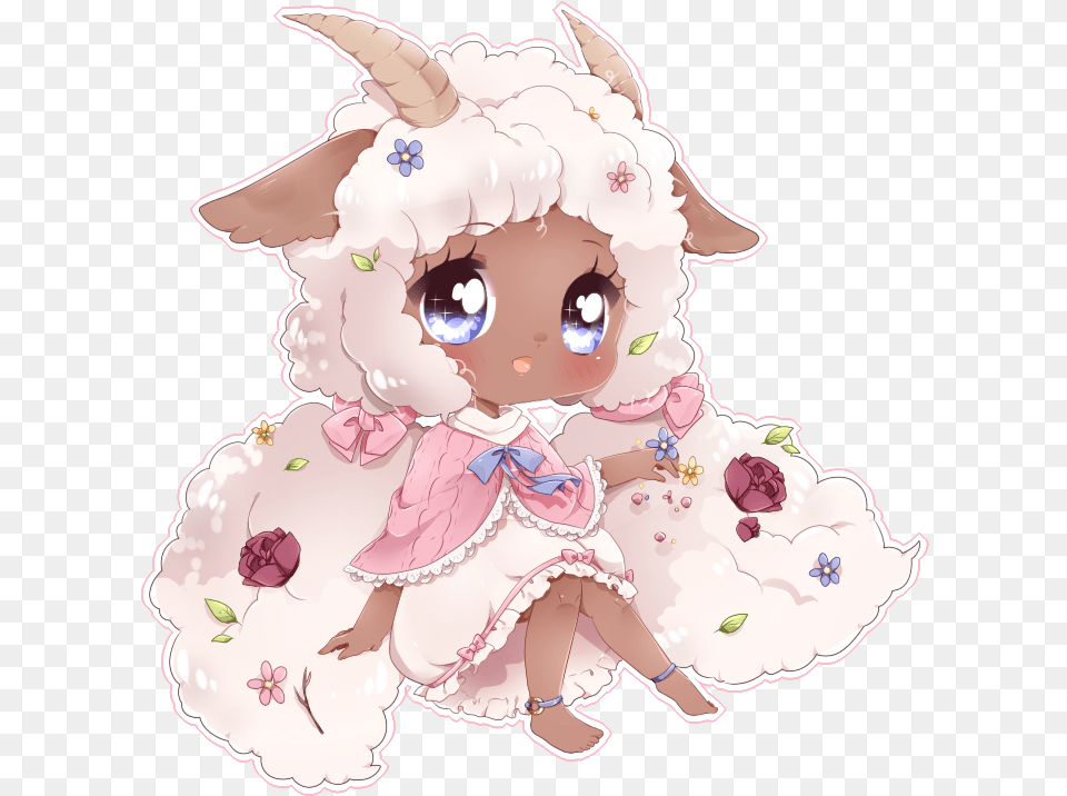 Chibi Black Girl Sheep, Toy, Doll, Person, Baby Free Png Download