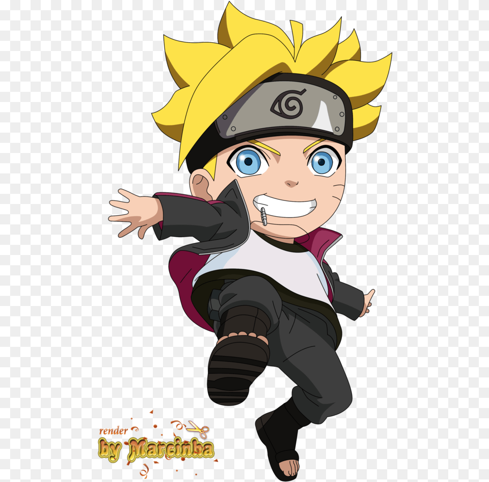 Chibi Boruto Uzumaki By Marcinha Chibi Boruto, Book, Comics, Publication, Baby Free Png Download