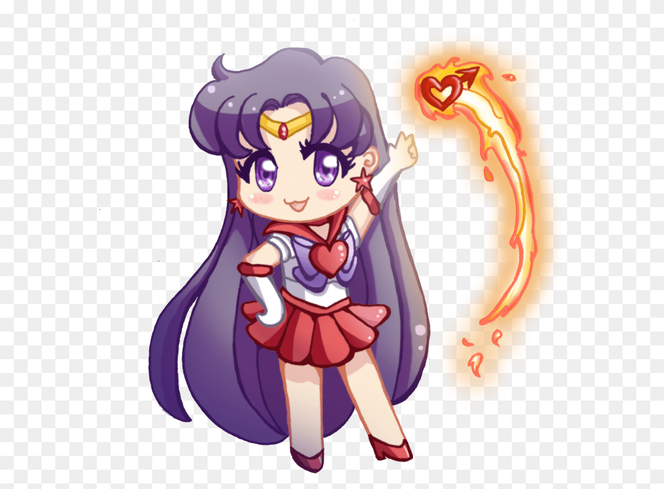 Chibi By Drewbiedooah Sailor Moon Mars Chibi, Book, Comics, Publication, Baby Free Png Download