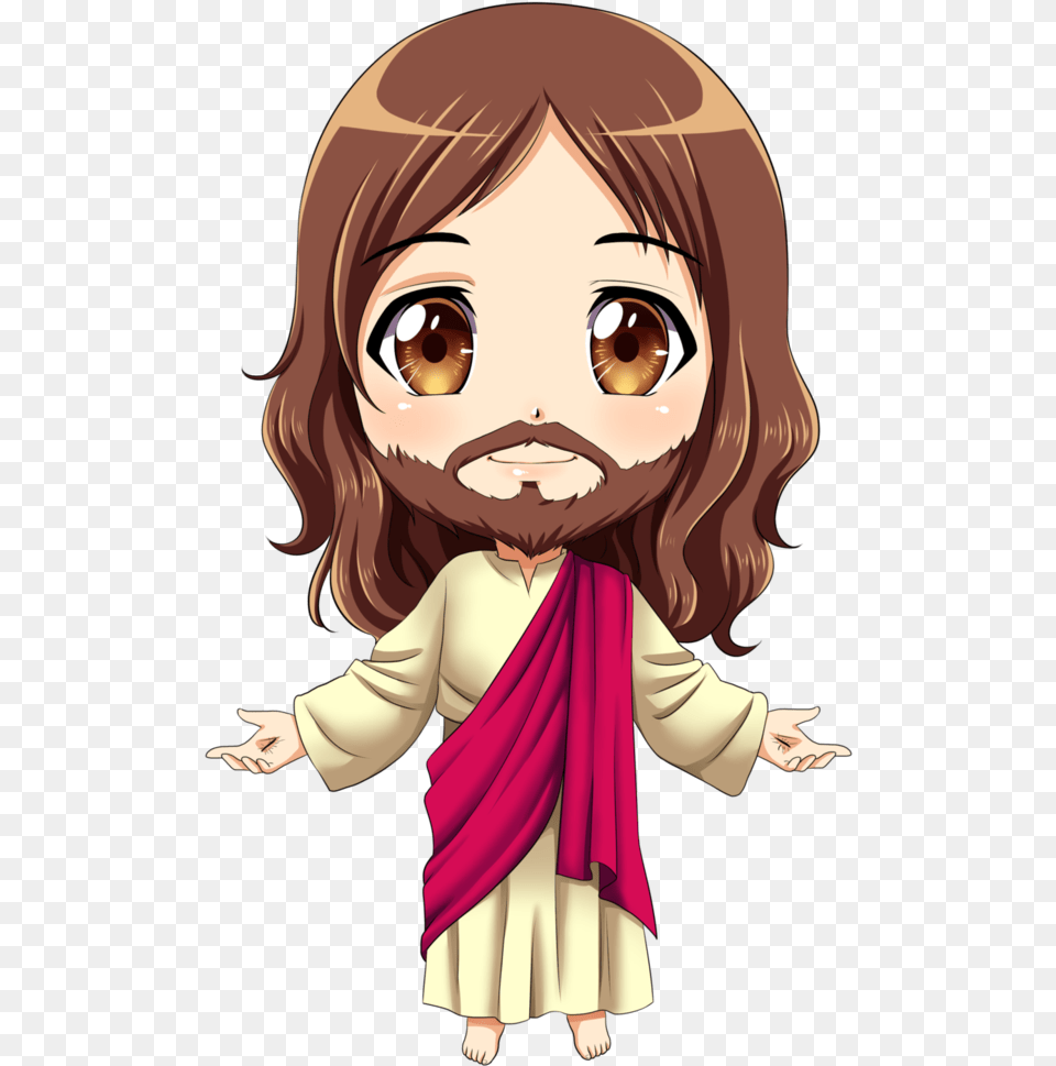 Chibi By Karis Drawing Jesus, Baby, Person, Book, Comics Free Png