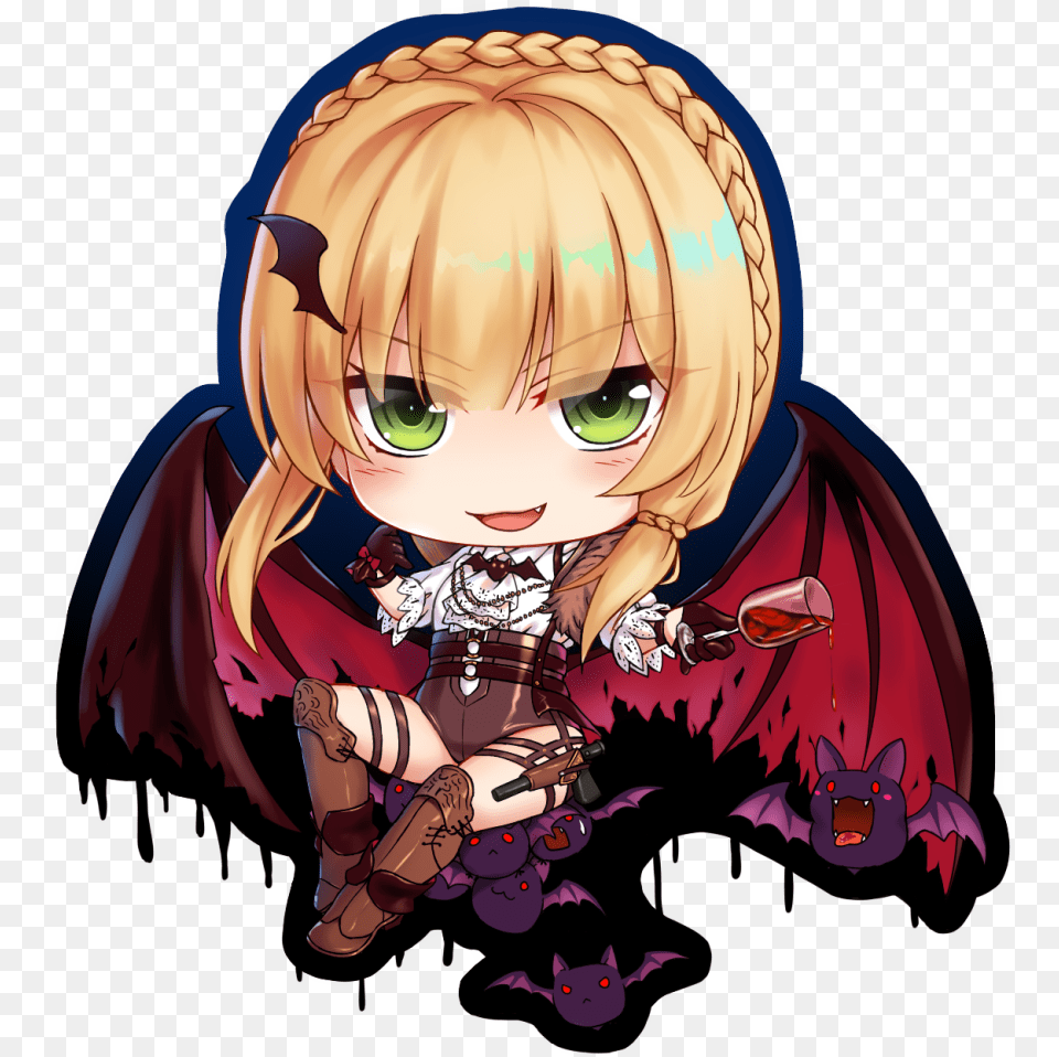 Chibi Chibi Anime Vampire Girl, Book, Comics, Publication, Baby Png