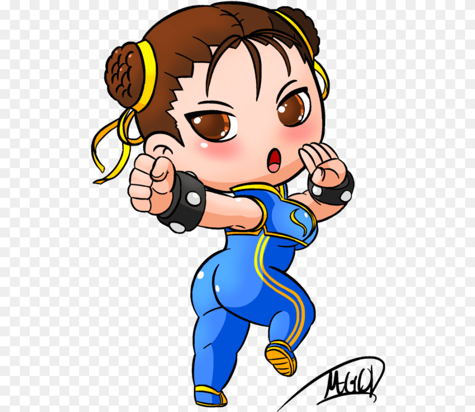 Chibi Chun Li Clipart Full Size Clipart Thick Anime Girls Transparent, Baby, Person, Head, Face Png Image