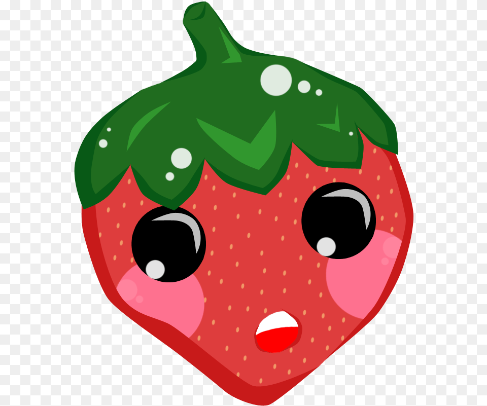 Chibi Clipart Gambar Strawberry Chibi, Berry, Food, Fruit, Plant Png Image