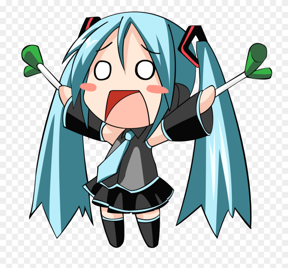 Chibi Clipart Vocaloid Hatsune Miku Ievan Polkka, Book, Comics, Publication, Baby Png Image