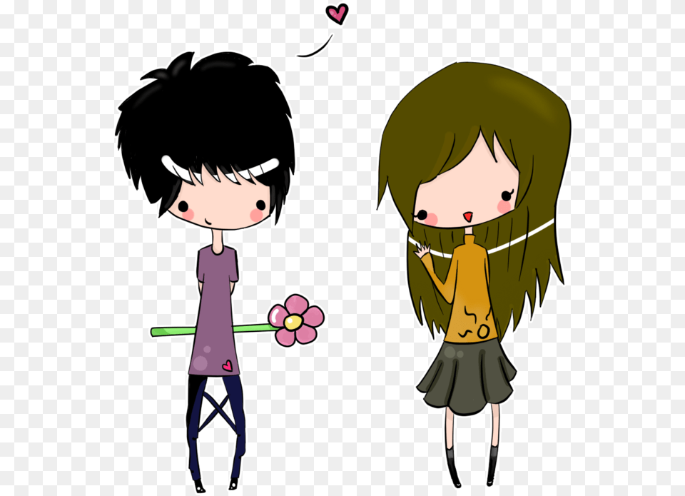 Chibi Couple By Darknadin If Someone Really Loves You No Matter, Book, Comics, Publication, Child Free Png