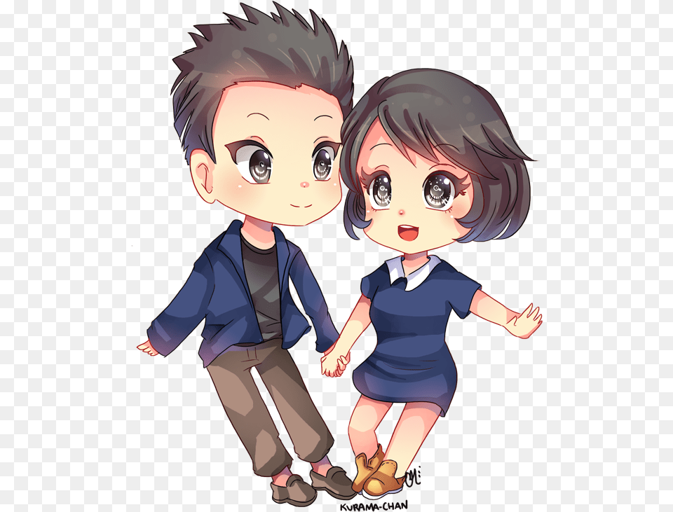 Chibi Couple Commission For Color Walk By Kurama Chan Fikr Hai Hume Teri, Book, Comics, Publication, Baby Free Png Download