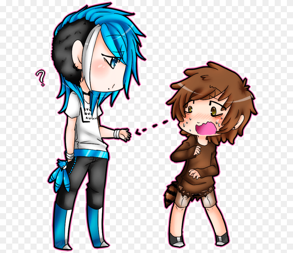 Chibi Couple Holding Hands Base Anime Chibi Hand Drawing, Book, Comics, Publication, Baby Free Png Download
