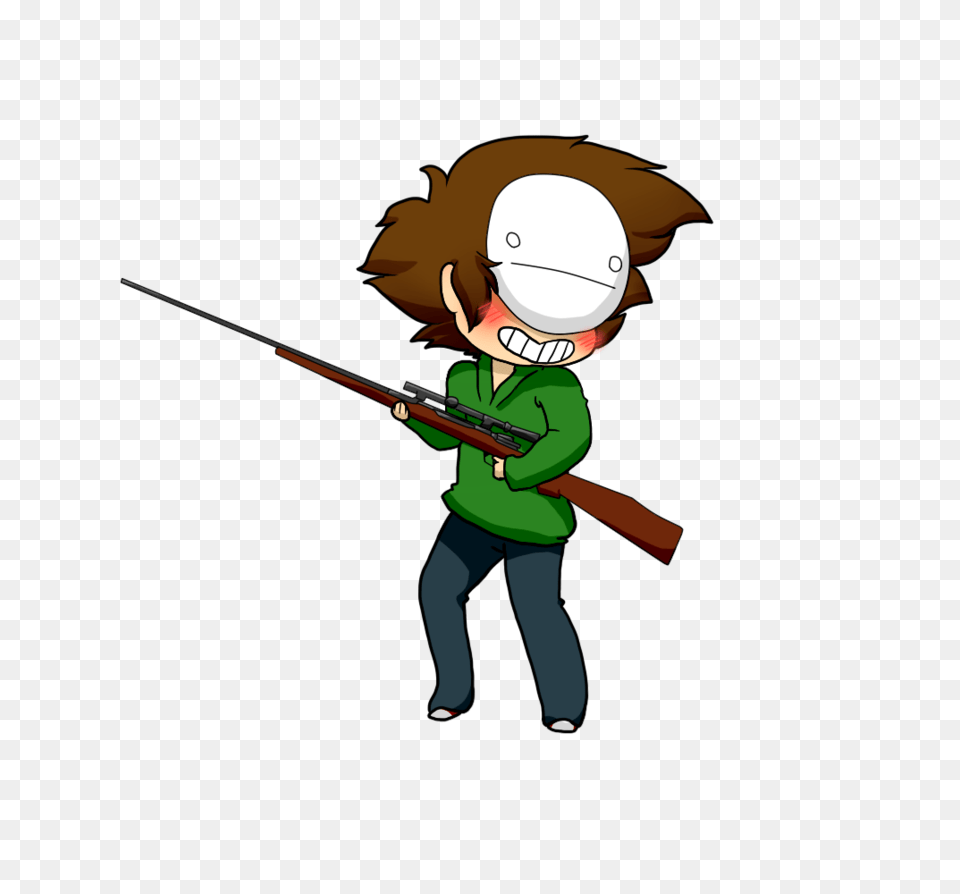 Chibi Cry With A Hunting Rifle, Baby, Person, Firearm, Gun Png