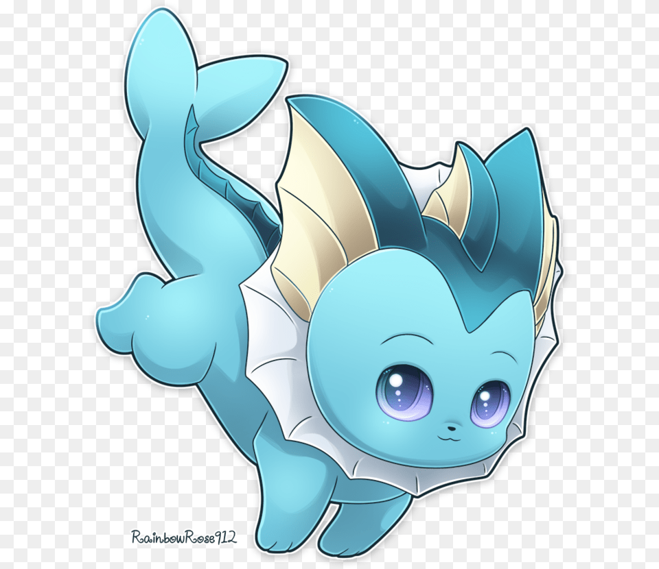 Chibi Cute Vaporeon, Plush, Toy, Art, Graphics Png Image