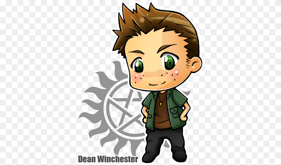 Chibi Dean Winchester By Sefi Supernatural No Timebo Mala, Book, Comics, Publication, Person Png Image