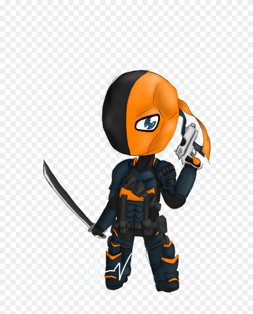 Chibi Deathstroke Art Req, Baby, Person, Helmet Free Png Download