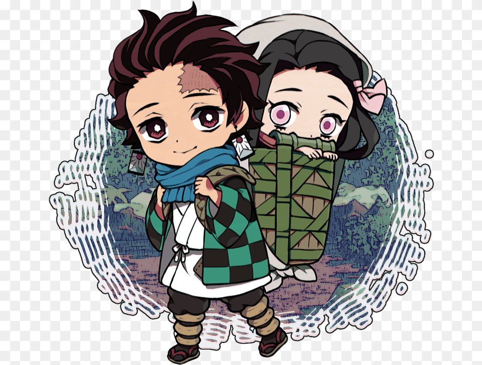 Chibi Demon Slayers Kimetsu No Yaiba Kimetsu No Yaiba Characters, Book, Comics, Publication, Baby Free Png Download