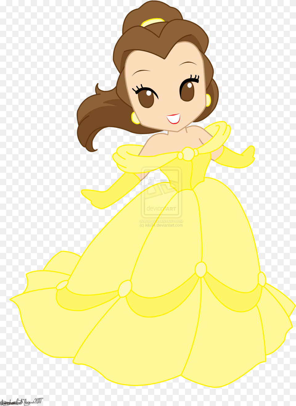 Chibi Disney Princesses Drawings Disney Princess Belle Cute Disney Princess Belle, Clothing, Coat, Face, Head Free Png