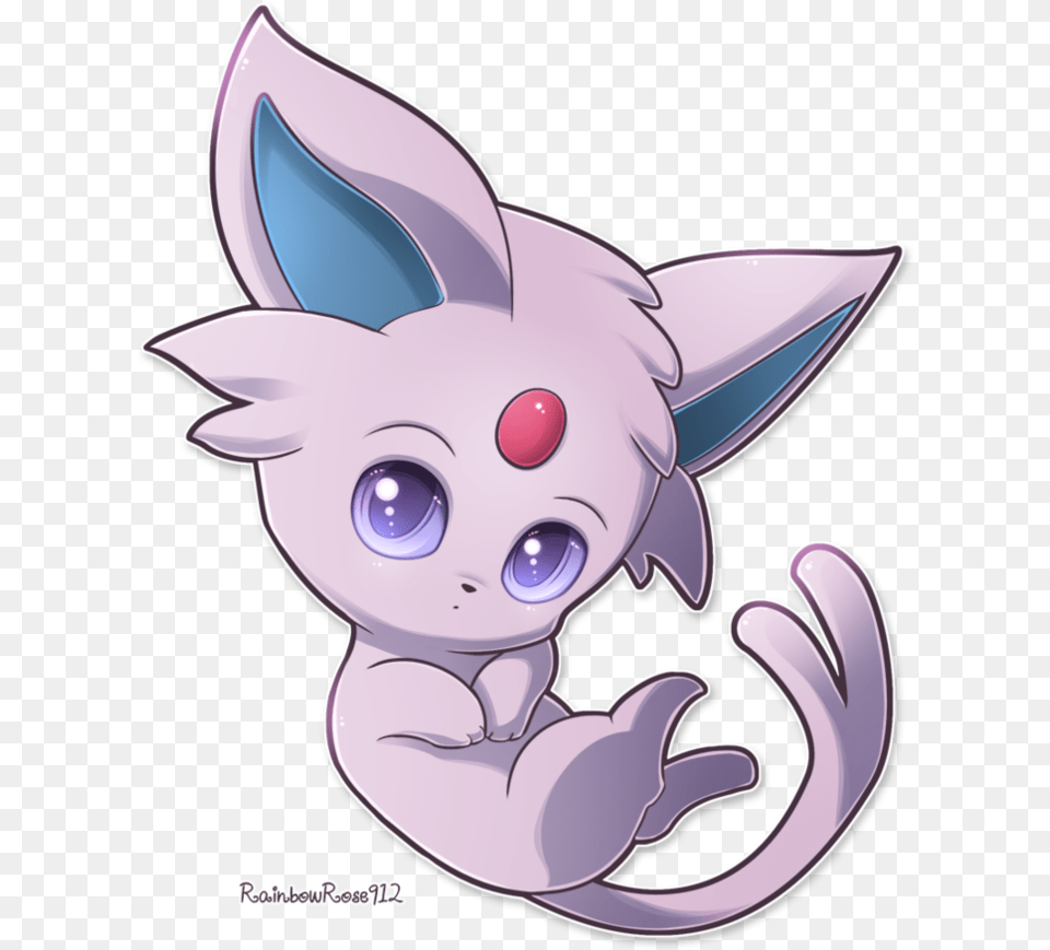 Chibi Espeon, Face, Head, Person, Animal Png Image