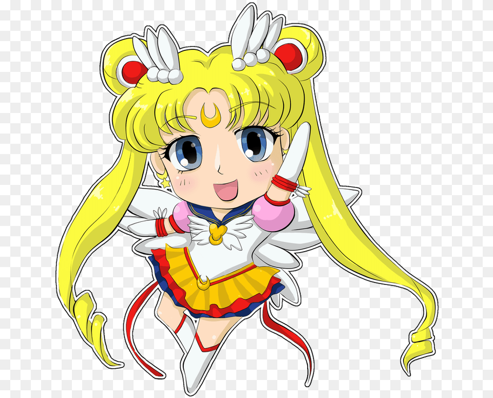 Chibi Eternal Sailor Moon By Twillis Sailor Moon Chibi, Book, Comics, Publication, Baby Free Png Download
