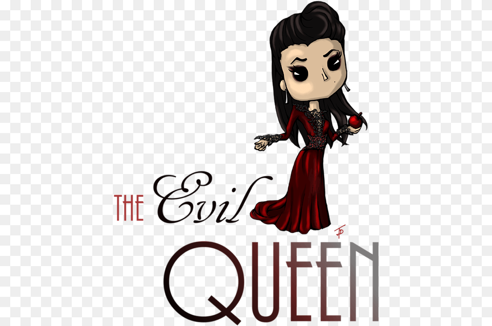 Chibi Evil Queen Red Dress Style Duvet Cover Evil Queen Ouat Card, Book, Publication, Adult, Female Free Png