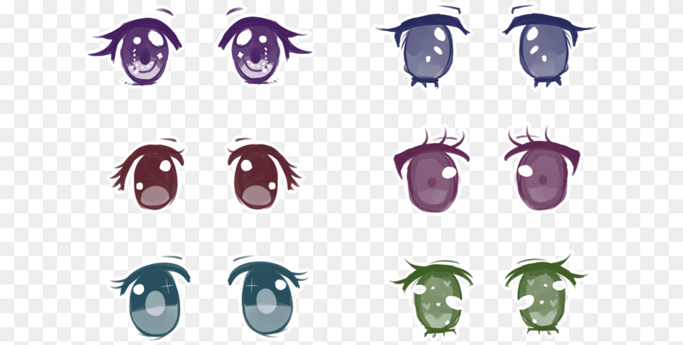 Chibi Eyes, Purple Png Image