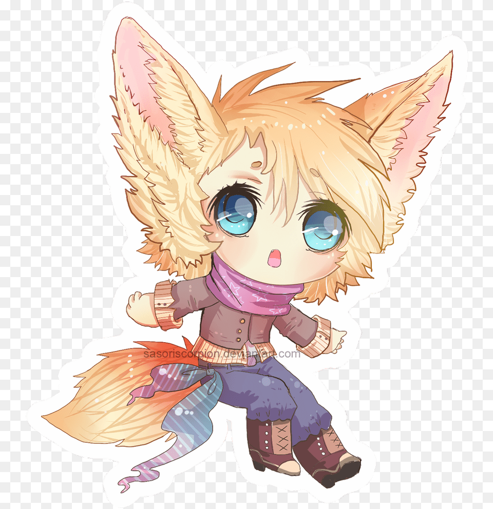 Chibi Fennec Fox Girl, Book, Comics, Publication, Baby Free Transparent Png