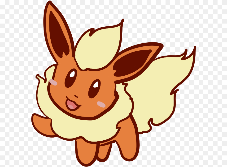 Chibi Flareon Download Cartoon, Animal, Mammal, Rabbit, Fish Png Image