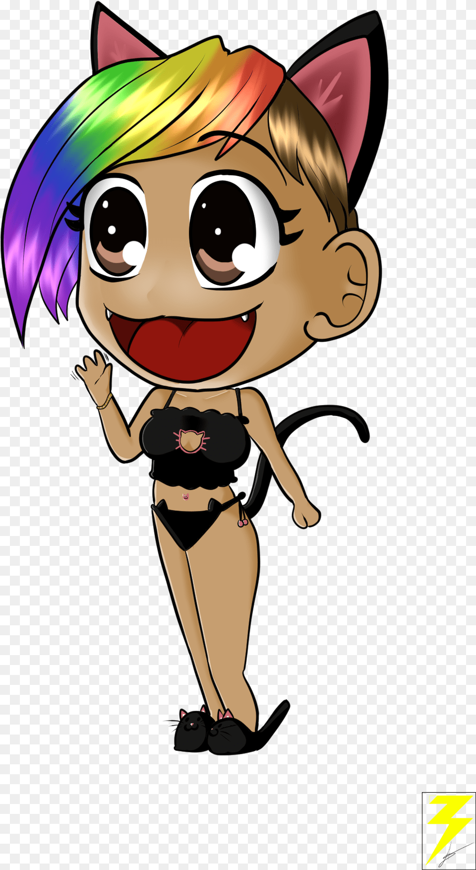 Chibi Foxy Kitty Cartoon, Book, Comics, Publication, Person Free Transparent Png