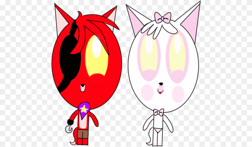 Chibi Foxy X Mangle Foxy X Mangle, Balloon, Animal, Baby, Horse Png Image