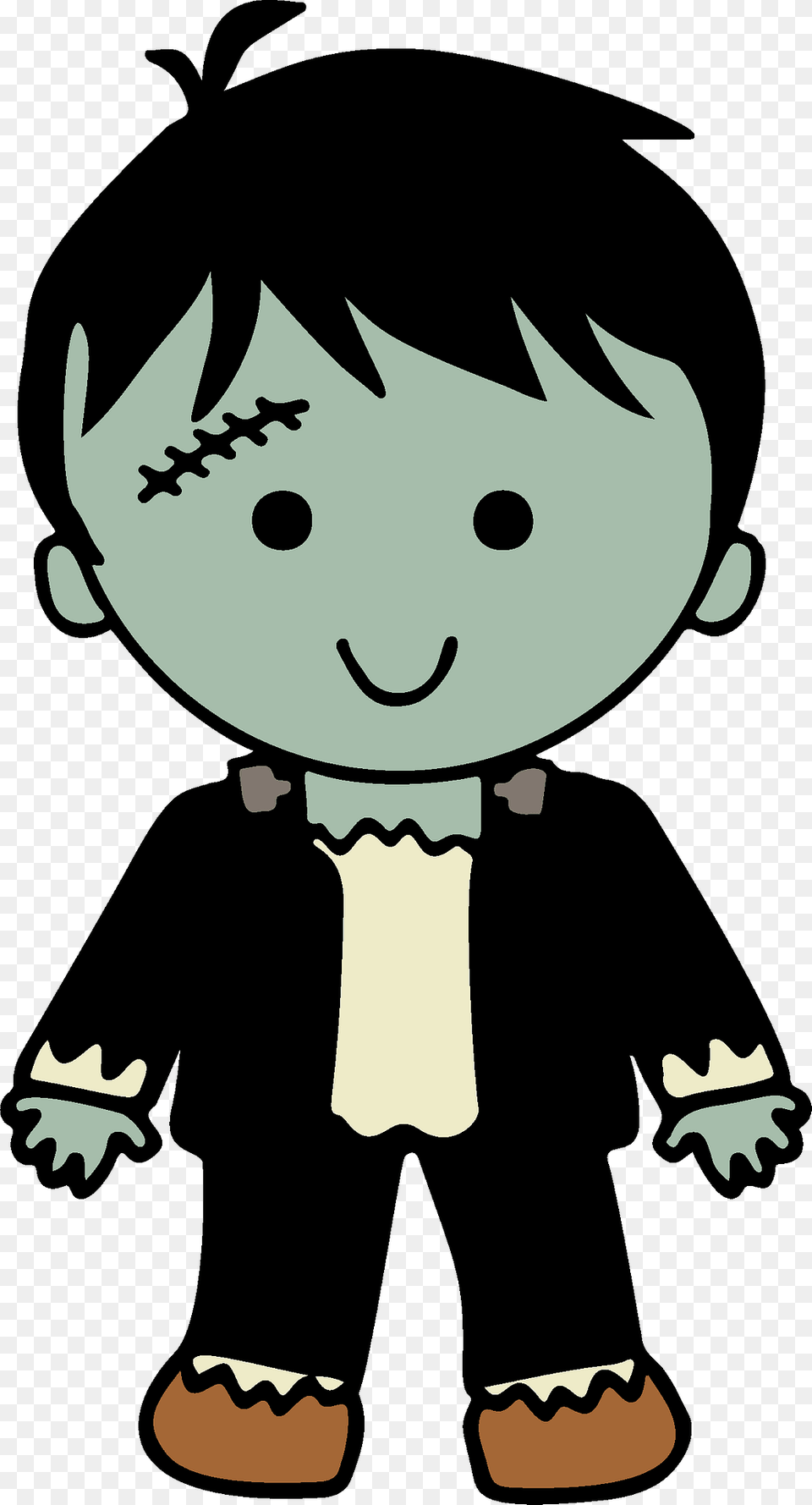 Chibi Frankenstein Clipart, Book, Comics, Publication, Baby Png