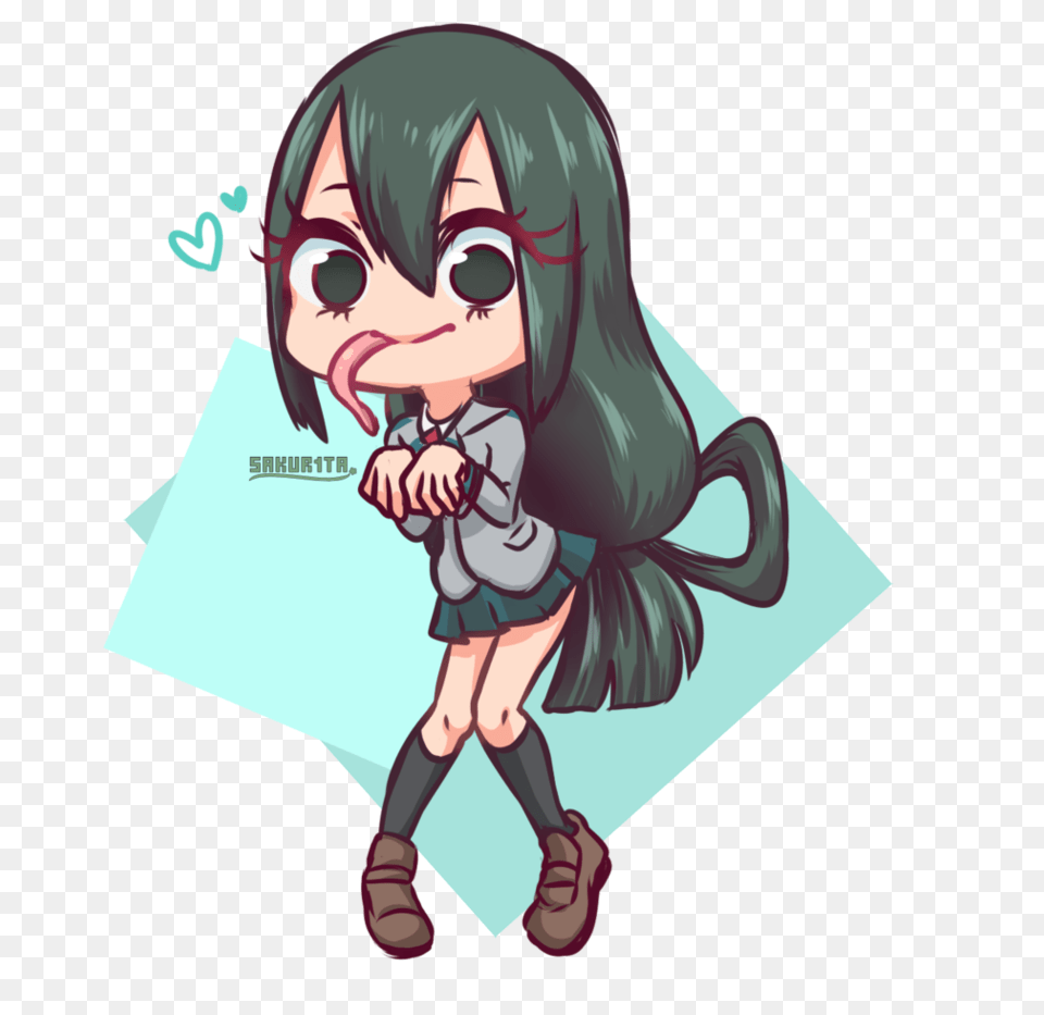 Chibi Froppy My Hero Academia Know Your Meme, Book, Publication, Comics, Adult Free Transparent Png