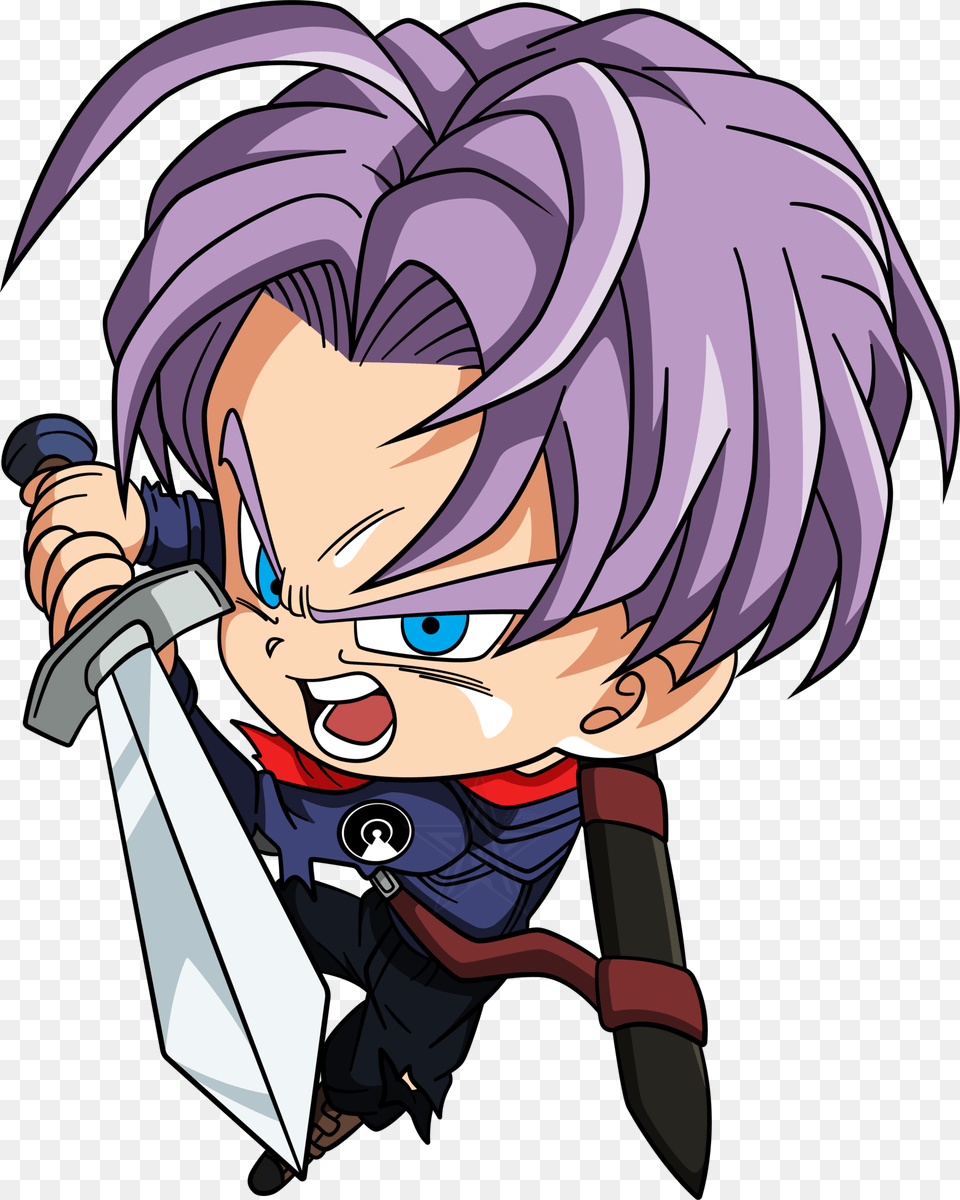 Chibi Future Trunks Dragon Ball Chibi, Book, Comics, Publication, Baby Free Transparent Png