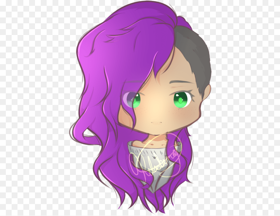 Chibi Hairstyles, Purple, Adult, Publication, Person Png Image